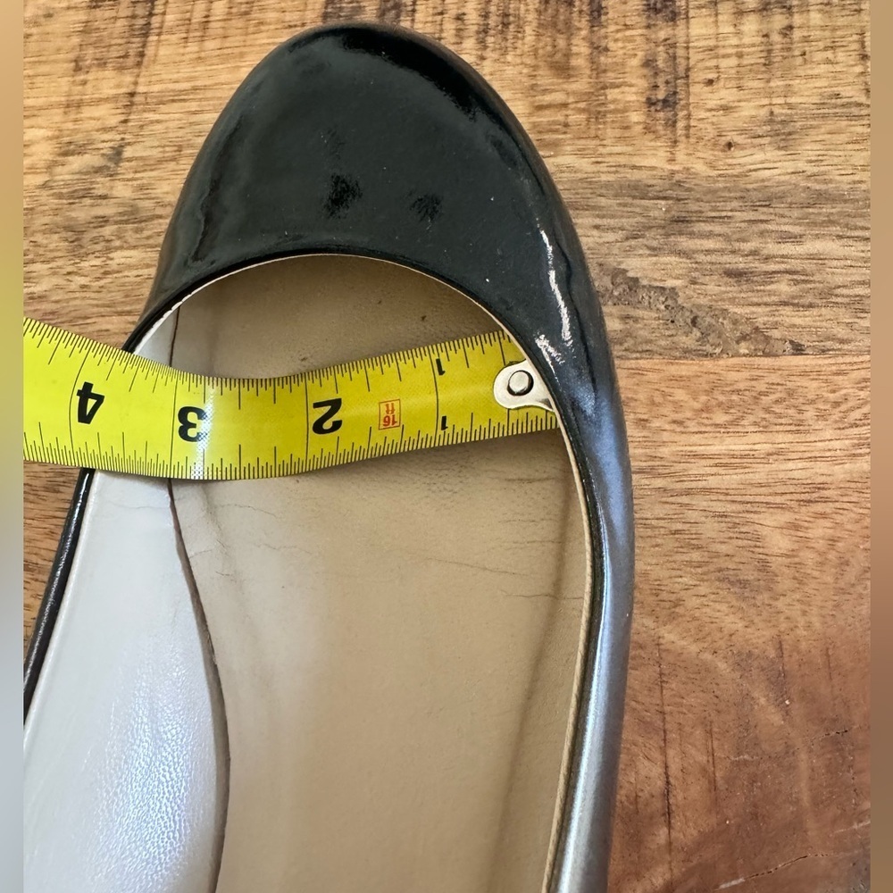 M. Gemi Black Gold Tan Ombré Patent leather Flats Size Eu 38 Us 7.5 - Picture 14 of 16